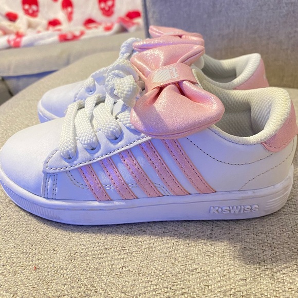 K-Swiss pink bow tennis shoes - Picture 3 of 8